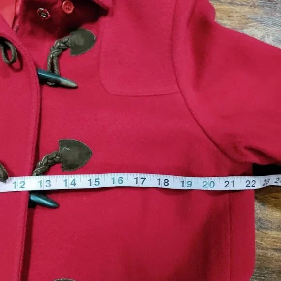 Talbots VTG Gloverall English Country Side Wool Duffle Coat Barbiecore Womens 10 - Picture 11 of 15